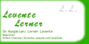 levente lerner business card